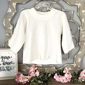 White Sweater Petite Small Jillian & Nicole Cotton